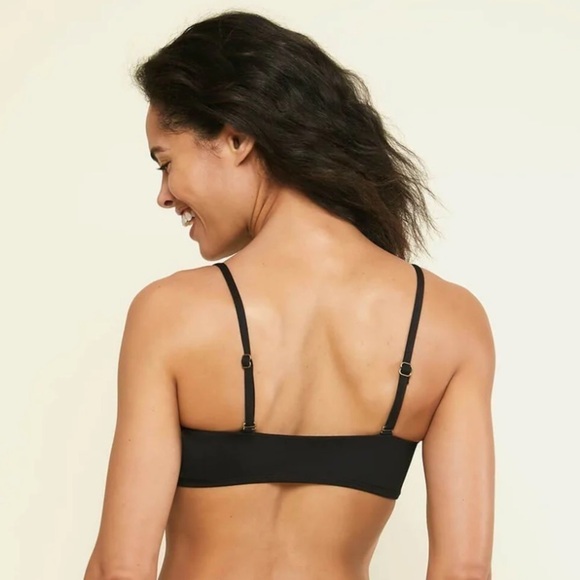 Andie Swim Rio Convertible Bikini Bandeau Swim Top Size M Black - Picture 3 of 8